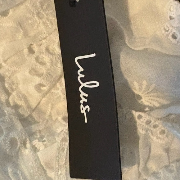 White Eyelet Ruffle Dress - Picture 2 of 3